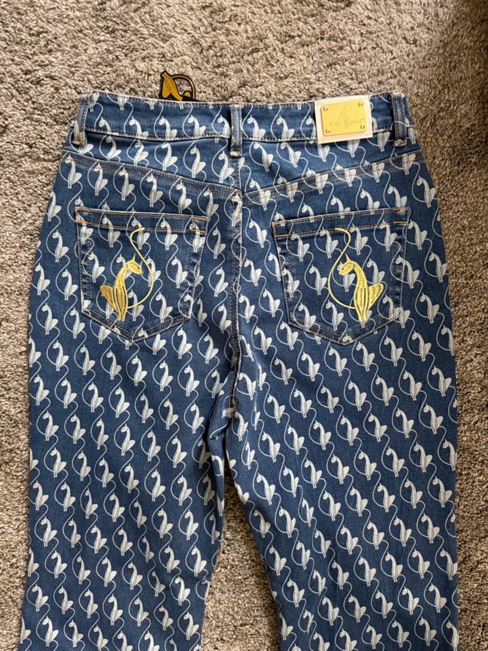 Baby Phat Denim Jeans with Cat Print